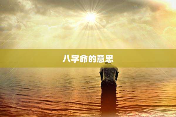 八字命的意思