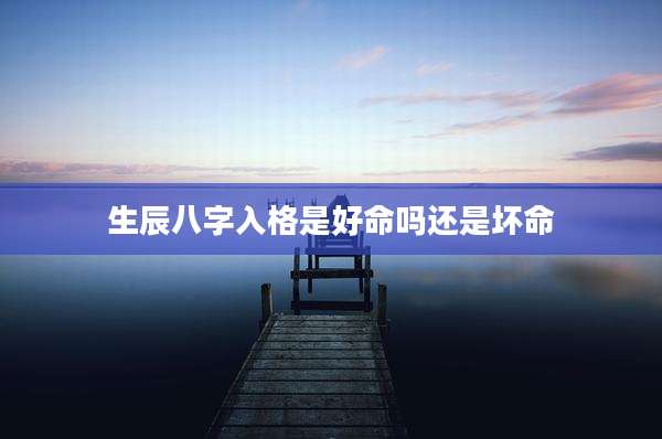 生辰八字入格是好命吗还是坏命