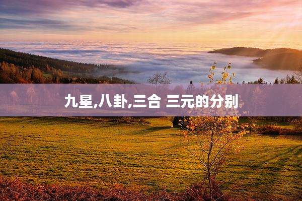 九星,八卦,三合 三元的分别