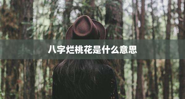 八字烂桃花是什么意思
