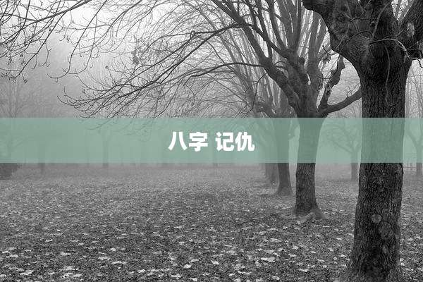 八字 记仇