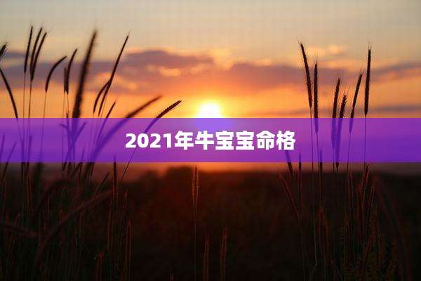 2021年牛宝宝命格