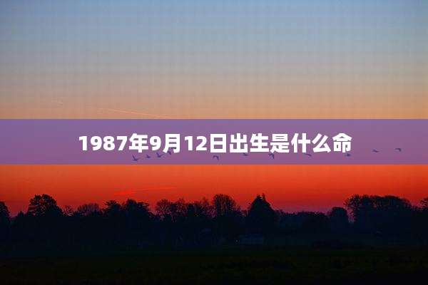 1987年9月12日出生是什么命