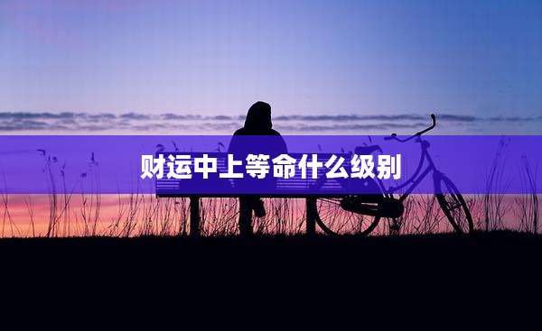 财运中上等命什么级别