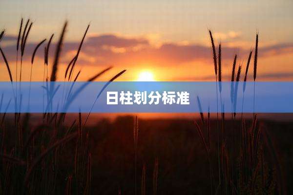 日柱划分标准