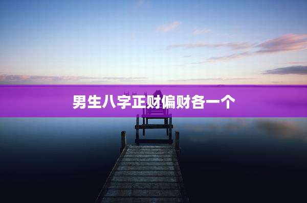 男生八字正财偏财各一个