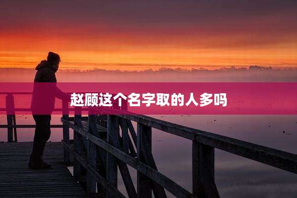 赵顾这个名字取的人多吗
