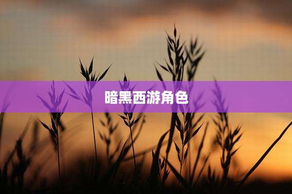 暗黑西游角色