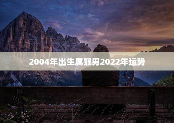 2004年出生属猴男2022年运势