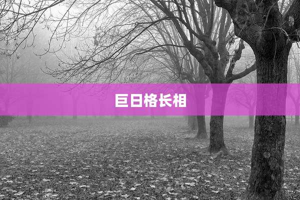 巨日格长相