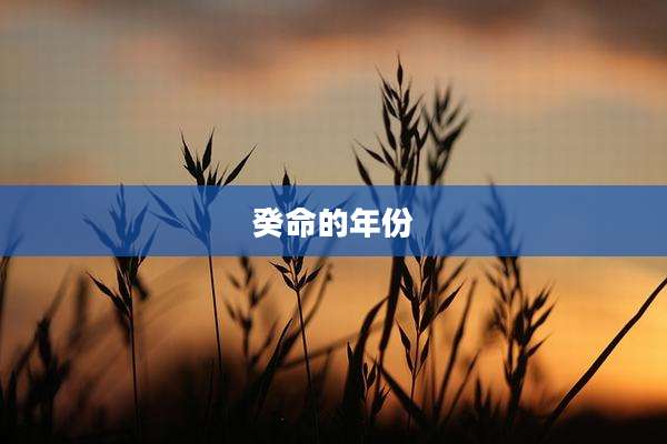 癸命的年份