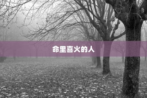 命里喜火的人