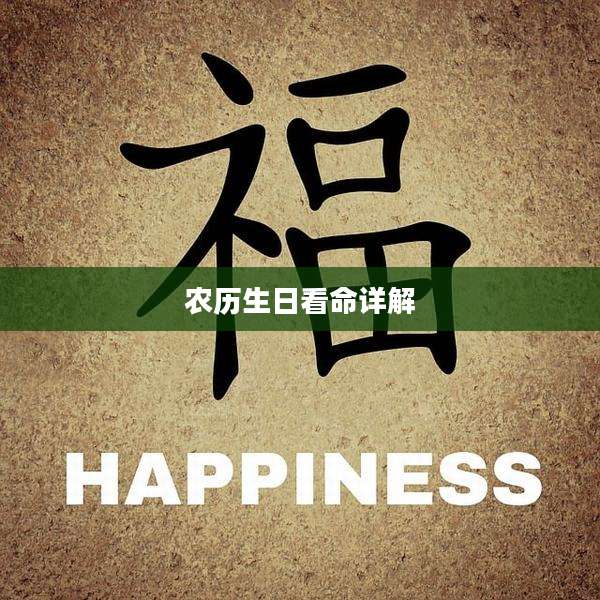 农历生日看命详解