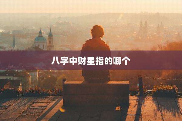 八字中财星指的哪个