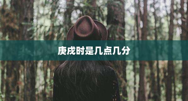 庚戌时是几点几分