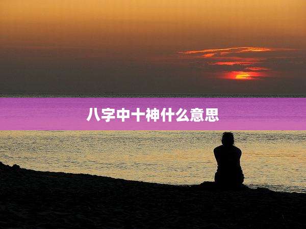 八字中十神什么意思