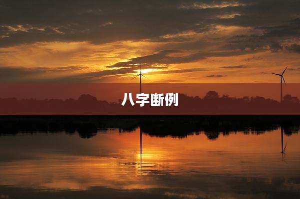 八字断例
