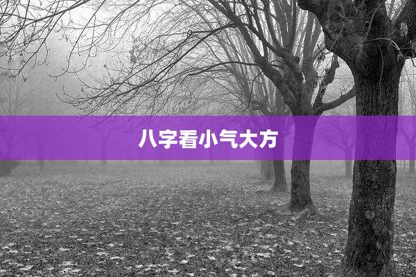 八字看小气大方