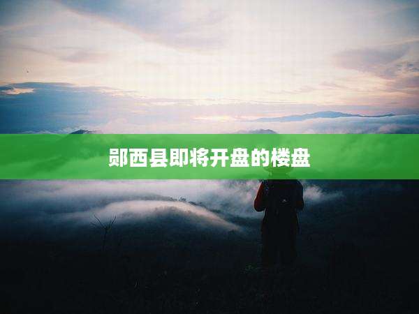 郧西县即将开盘的楼盘