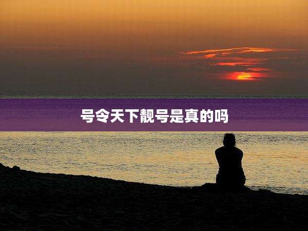 号令天下靓号是真的吗