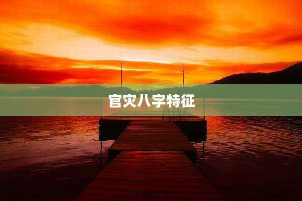 官灾八字特征