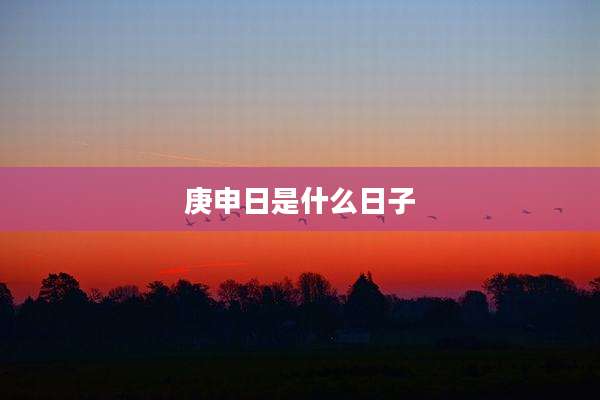 庚申日是什么日子