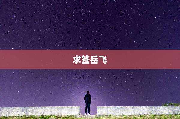 求签岳飞