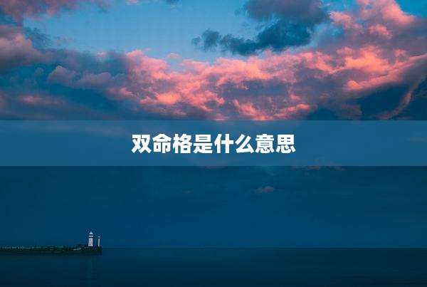 双命格是什么意思