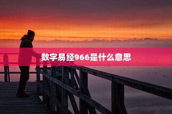 数字易经966是什么意思