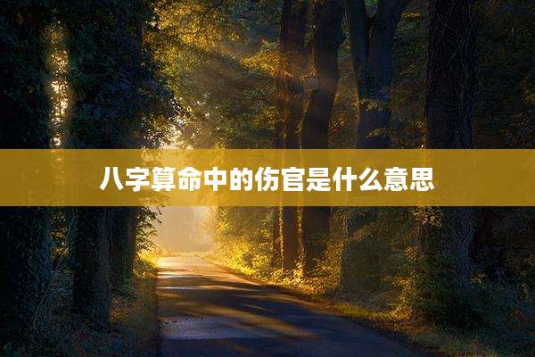 八字算命中的伤官是什么意思