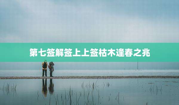 第七签解签上上签枯木逢春之兆