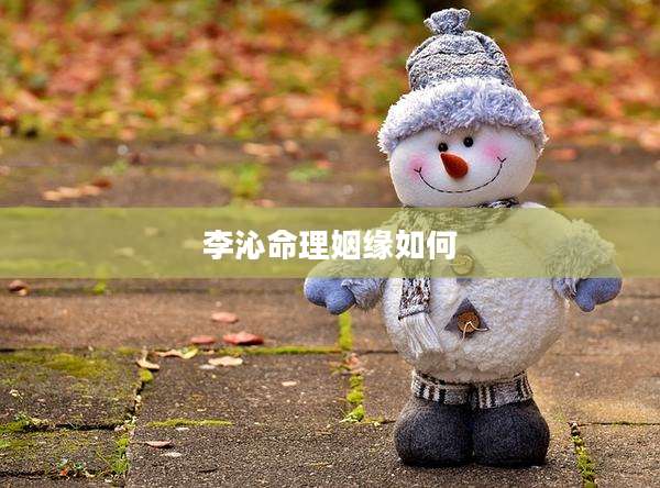 李沁命理姻缘如何