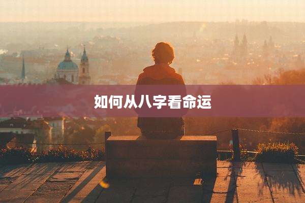 如何从八字看命运