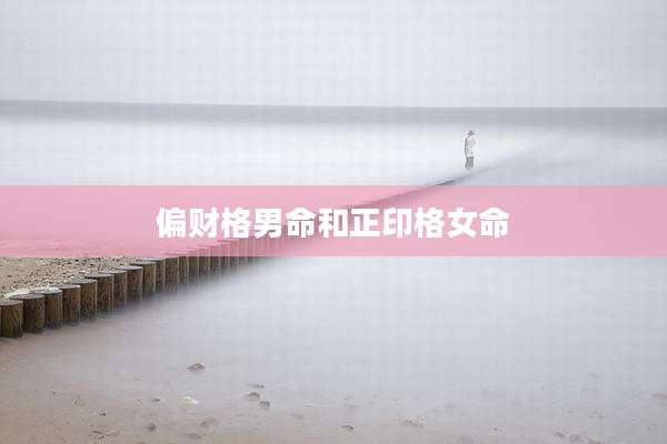 偏财格男命和正印格女命