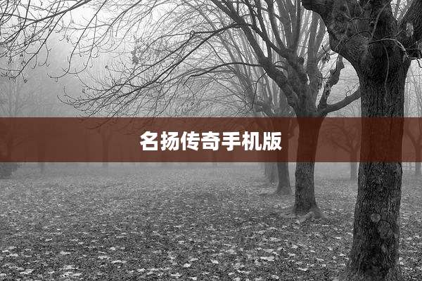 名扬传奇手机版