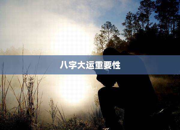 八字大运重要性