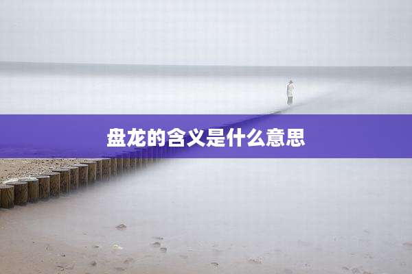 盘龙的含义是什么意思