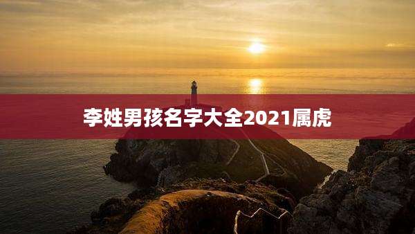 李姓男孩名字大全2021属虎