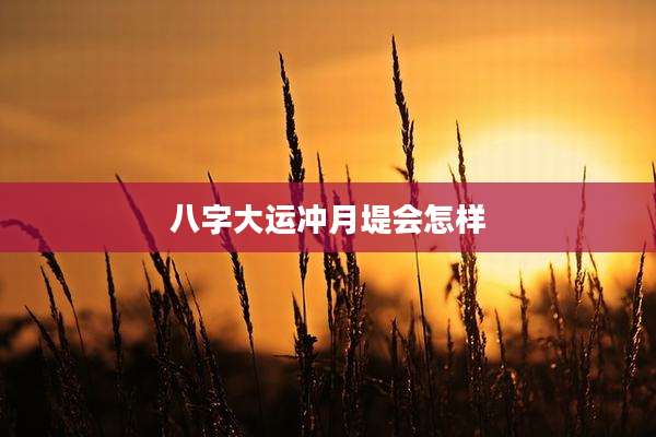 八字大运冲月堤会怎样