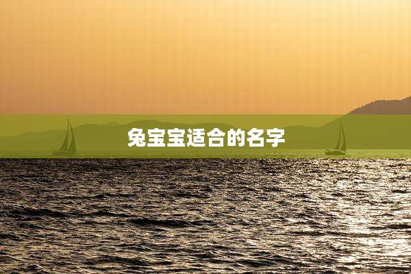 兔宝宝适合的名字