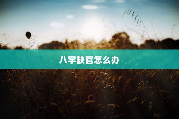 八字缺官怎么办
