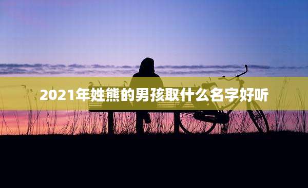 2021年姓熊的男孩取什么名字好听