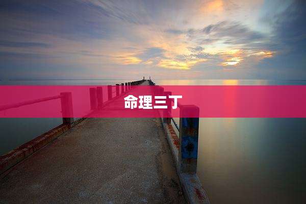 命理三丁