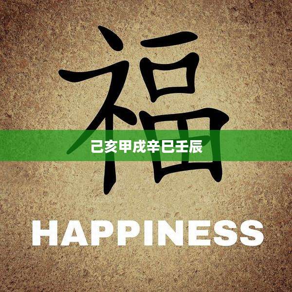己亥甲戌辛巳壬辰