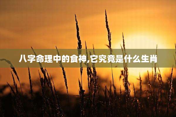 八字命理中的食神,它究竟是什么生肖