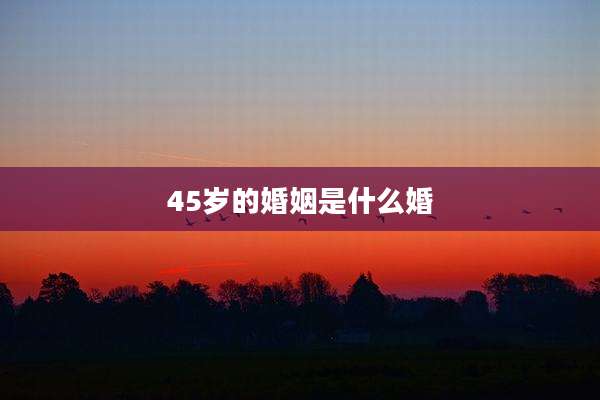 45岁的婚姻是什么婚