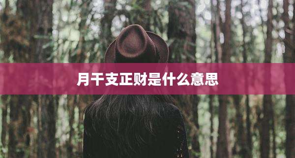 月干支正财是什么意思