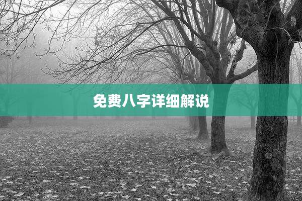 免费八字详细解说