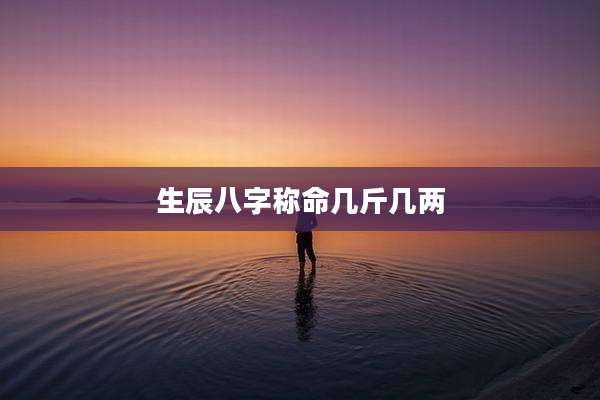 生辰八字称命几斤几两