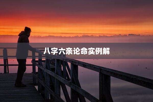 八字六亲论命实例解